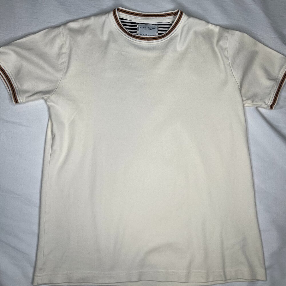 Denim & Flower Ricky Singh Cream Ringer Tee